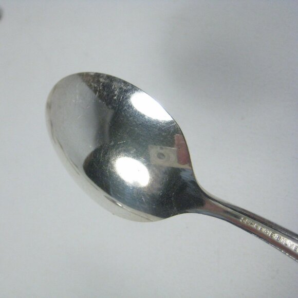 Concept Pattern 1957 Set 12 Silver Plate Teaspoons Spoons Vintage Flatware - Picture 3 of 9